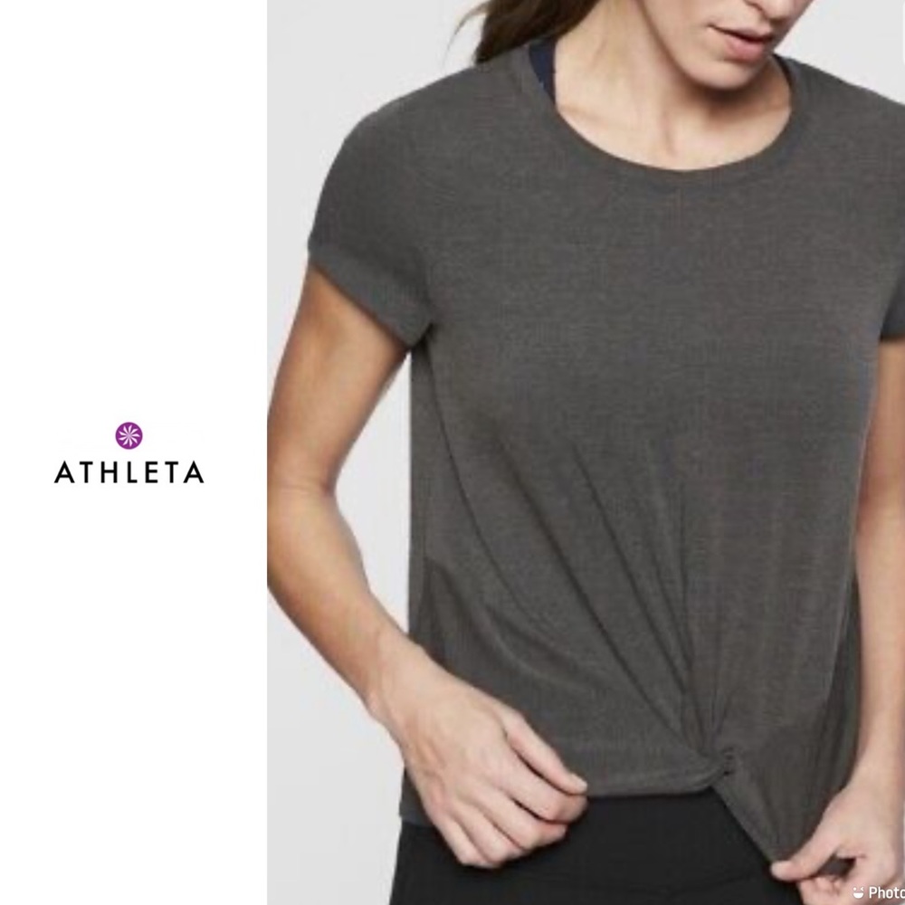 Athleta essence twist tee - grey